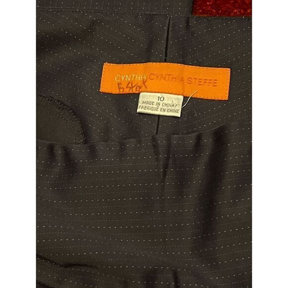 Cynthia Steffe Pinstripe Navy Wide Leg Dress Pants Size 10 - Picture 4 of 4